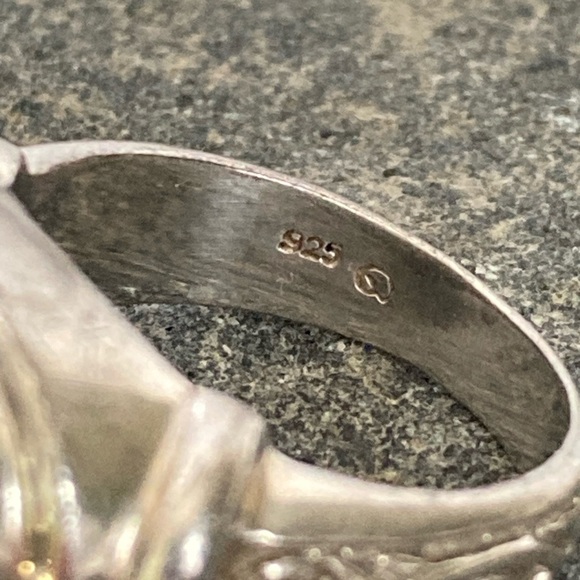 🔥SALE!🔥AMMOLITE Canada’s Gemstone Silver Ring - Picture 8 of 8